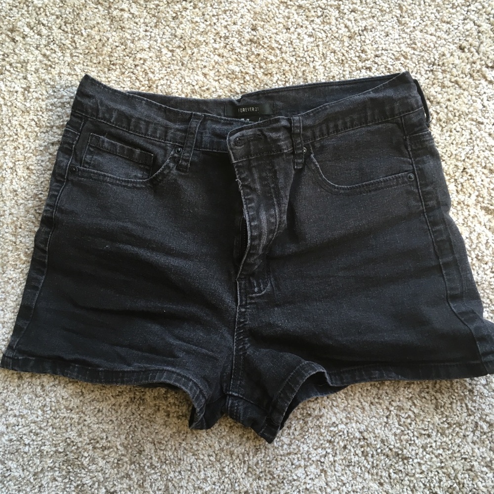 Black Jean shorts